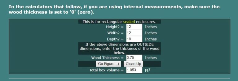 The Best Free Website to figure out Enclosure Volume